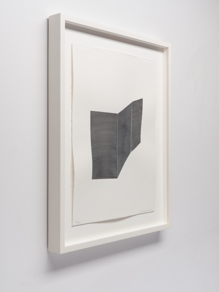 Kate Shepherd Black, Open Folded Wall, #43, 2022 Watercolor on Arches paper Framed Dimensions: 18 7/8 x 15 1/8 x 1 1/2 inches 47.9 x 38.4 x 3.8 cm