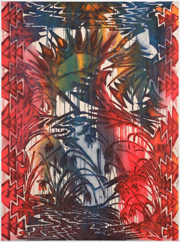 Saif Azzuz Keech kyah (sunrise), 2023 Acrylic on canvas 80 x 60 inches 203.2 x 152.4 cm