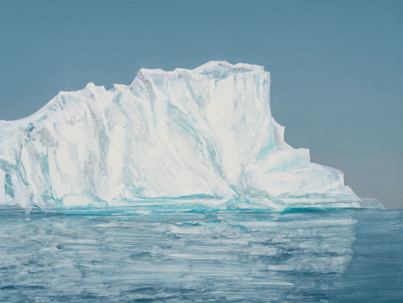 Rob Reynolds

Iceberg #1 (Disko Bay, 69.2667&amp;deg; N, 52.0447 7&amp;deg; W Greenland, 22 July 2019, 9:15 PM),&amp;nbsp;2021

Oil, alkyd and acrylic polymer paint on canvas in welded aluminum artist&amp;#39;s frame&amp;nbsp;

Framed Dimensions:

24 3/4 x 30 3/4 x 2 inches

62.9 x 78.1 x 5.1 cm

SOLD
