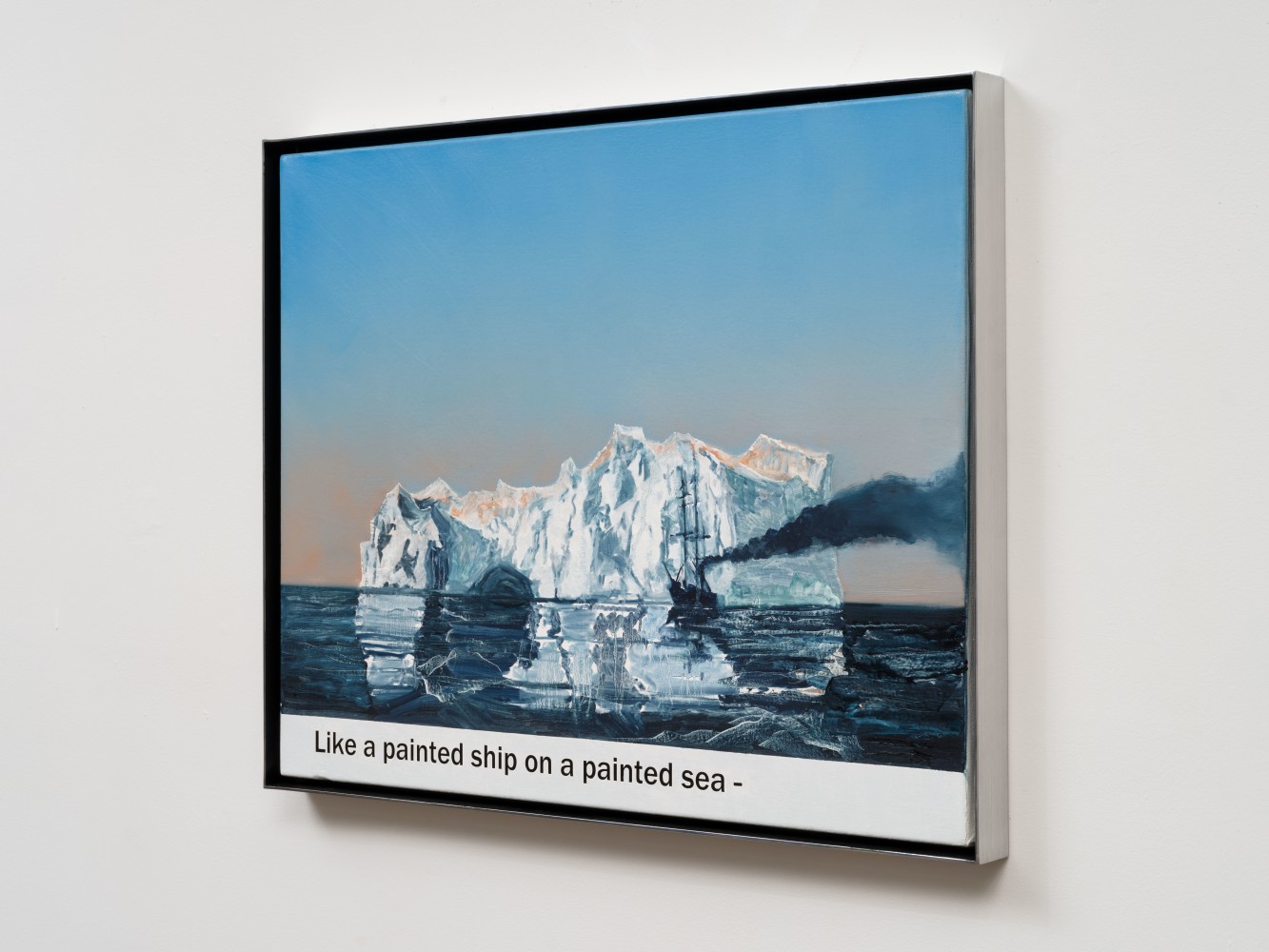 Rob Reynolds &quot;Painted Ship, Painted Sea (Panther)&quot;, 2019, Oil, alkyd and acrylic polymer paint on canvas in welded aluminum artist's frame, Framed Dimensions: 24 3/4 x 30 3/4 x 2 inches