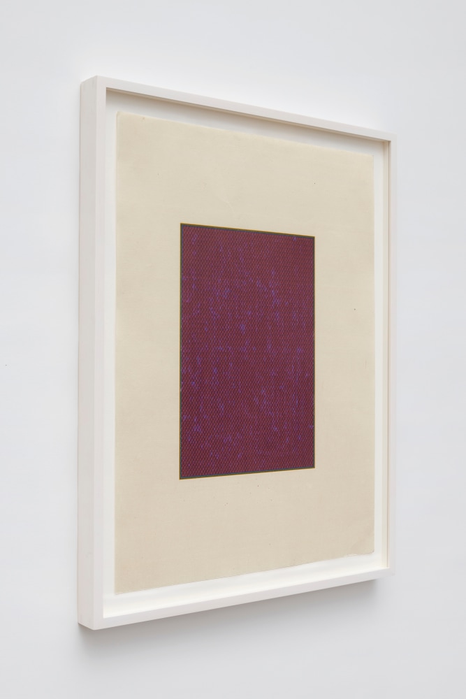Marsha Cottrell Untitled (Dark red with diamond pattern over grid), 2023 Archival pigment on digital ground on paper, unique Framed Dimensions: 22 3/8 x 17 3/8 x 1 3/8 inches 56.8 x 44.1 x 3.5 cm Paper Dimensions: 20 x 15 inches 50.8 x 38.1 cm