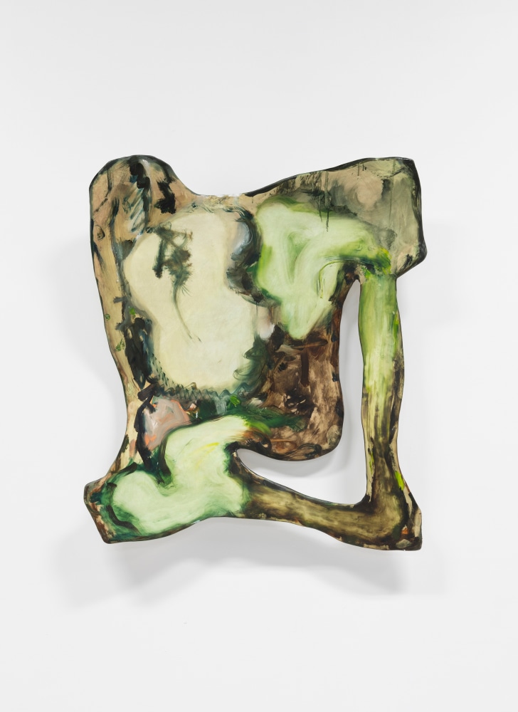 Ernesto Burgos Lilt, 2022 Wood, resin, fiberglass, cardboard and oil paint 44 x 37 x 6 inches 111.8 x 94 x 15.2 cm