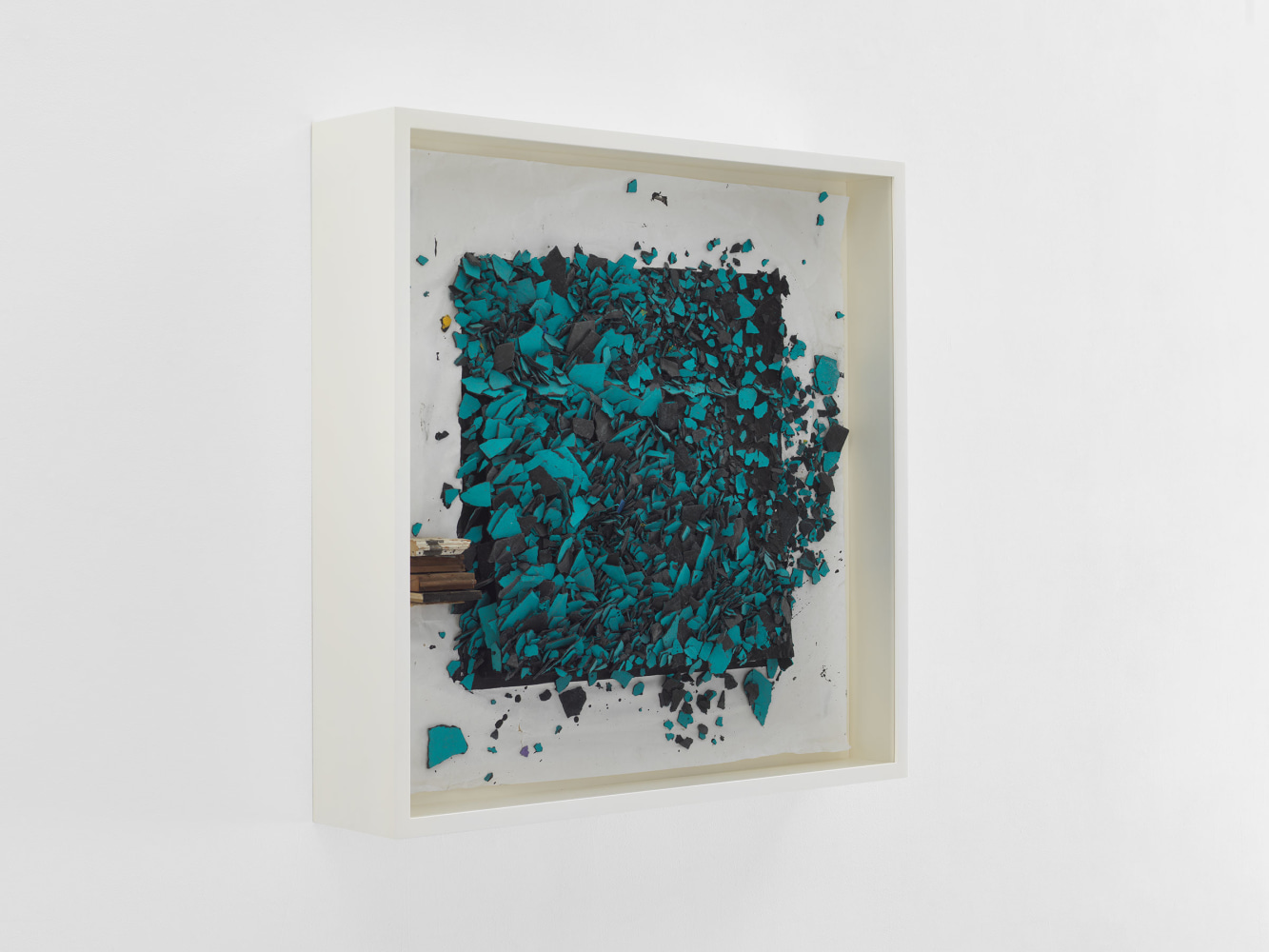 L​eonardo Drew Number 122SD, 2022 Paint, plaster and wood on paper Framed Dimensions: 38 x 38 x 8 inches 96.5 x 96.5 x 20.3 cm