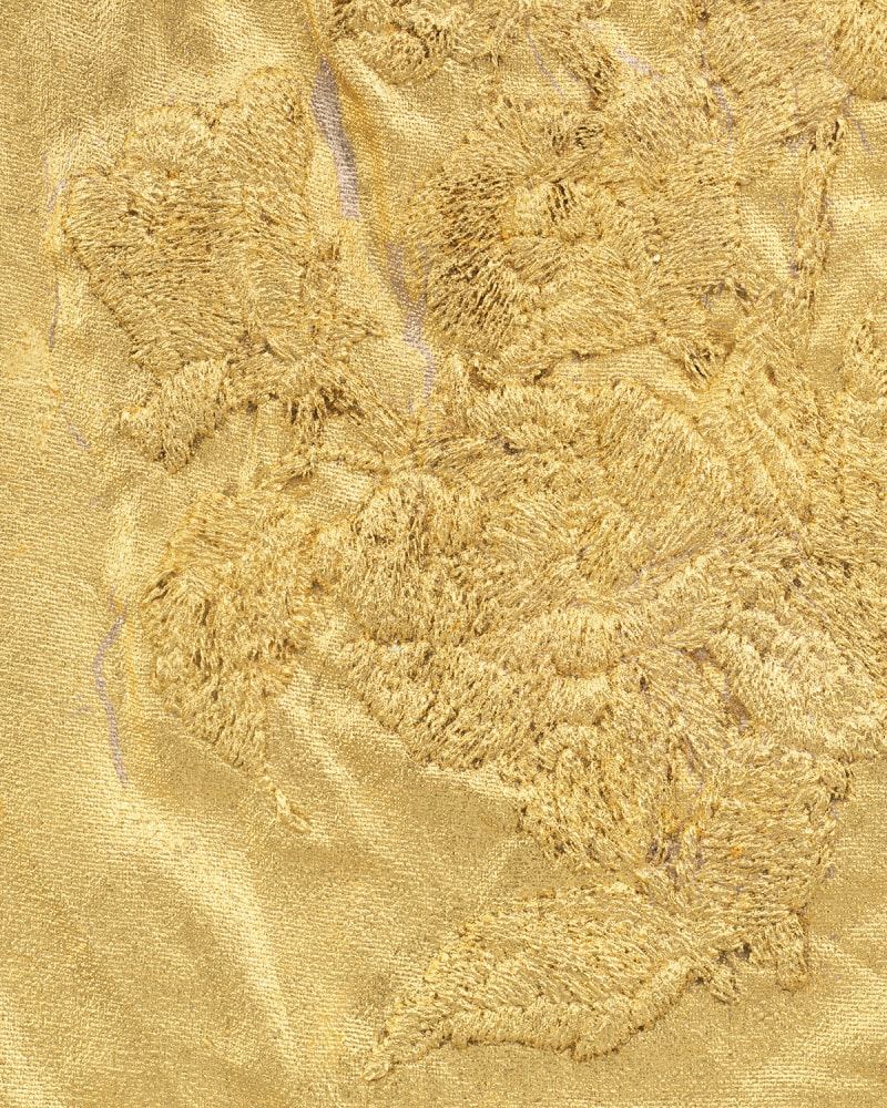 Jessie Henson Monument (rose), 2024 Unique Bronze with 22k and 23.75K gold leaf 27 3/4 x 19 1/2 x 1 1/4 inches 70.5 x 49.5 x 3.2 cm