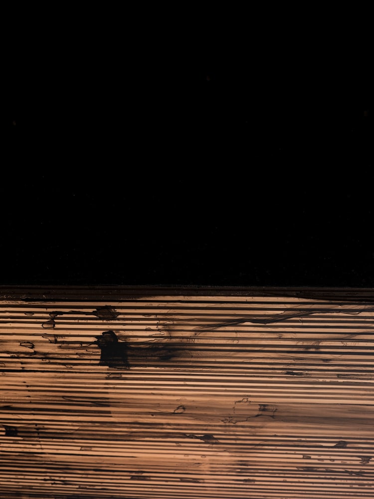 Teresita Fernández Golden (Nebula), 2015 Gold chroming and India ink on wood panel 80 x 64 x 2 inches 203.2 x 162.4 x 5 cm