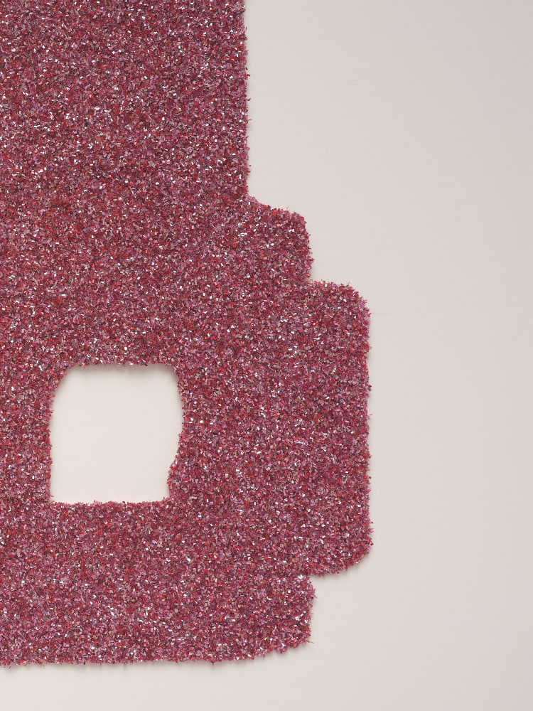 Tony Feher Gay Pair #1, 2003 Signed on verso Glitter and spray adhesive on unfolded boxes Diptych Framed Dimensions: 21 1/4 x 16 3/4 inches 42.5 x 54 cm