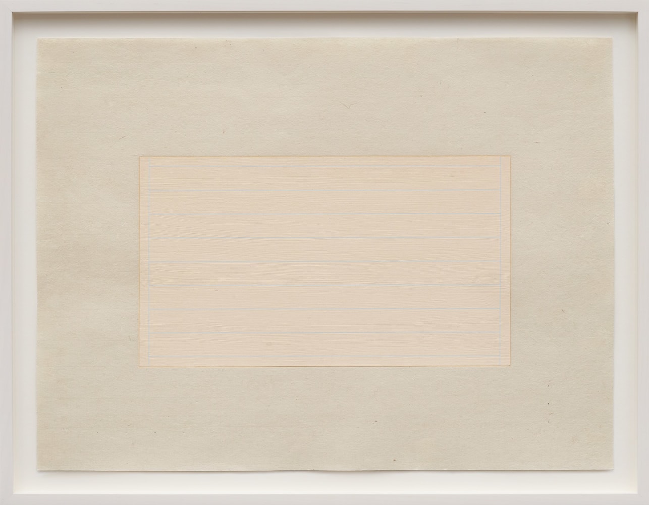 MARSHA COTTRELL Untitled (Pale with blue lines), 2022 Archival pigment on digital ground on paper, unique Framed Dimensions: 17 3/8 x 22 3/8 x 1 3/8 inches 44.1 x 56.8 x 3.5 cm Paper Dimensions: 15 x 20 inches 38.1 x 50.8 cm