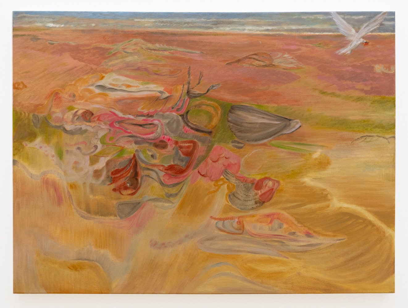 Soumya Netrabile Pink Sand Beach, 2025 Oil on canvas 36 x 48 x 1 inches 91.4 x 121.9 x 2.5 cm