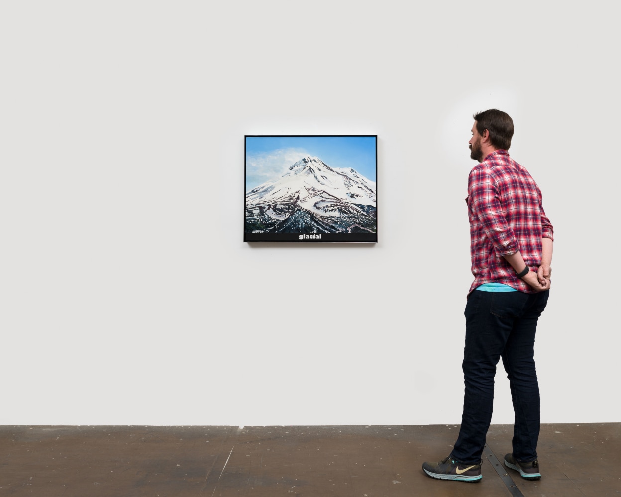 Rob Reynolds &quot;Mount Shasta&quot;, 2021, Oil, alkyd and acrylic polymer paint on canvas in welded aluminum artist's frame, Framed Dimensions: 24 3/4 x 30 3/4 inches