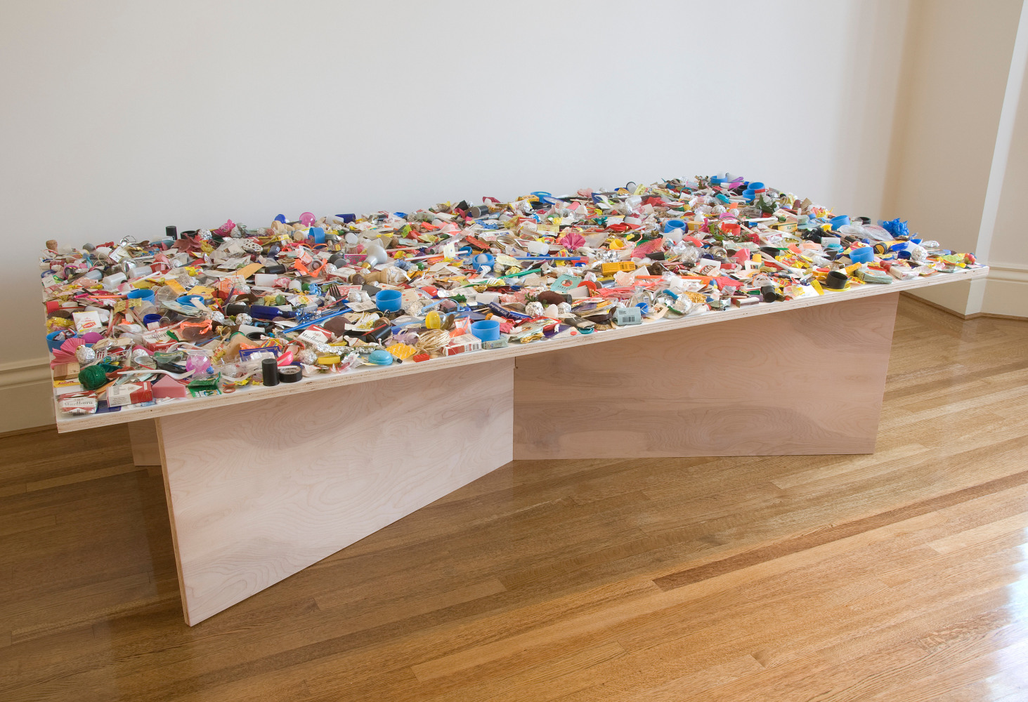 Tony Feher (Same), 2008 Accumulated material to be spread evenly on a painted surface 48 x 96 x 2 inches overall 121.9 x 243.8 x 5.1 cm overall