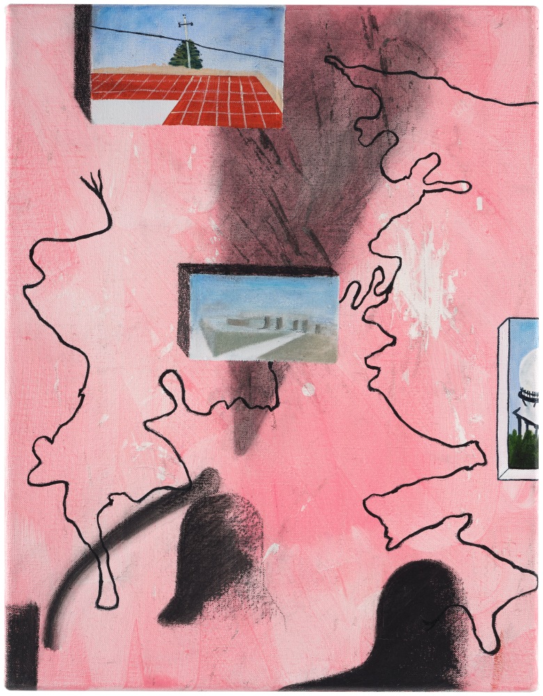 Caragh Thuring Debris of the Grind, 2024 Acrylic gesso, oil, graphite and charcoal on linen 17 3/4 x 13 3/4 inches 45 x 35 cm