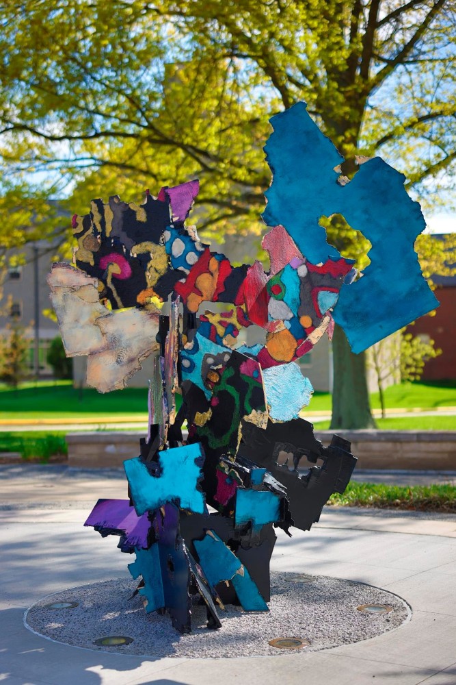 Leonardo Drew  Number 381, 2023 Bronze and paint 96 x 72 x 76 in  243.8 x 182.9 x 193 cm Edition of 3 (#1/3)  Gift of Thomas W. Smith (‘50) Miami University, Oxford, Ohio