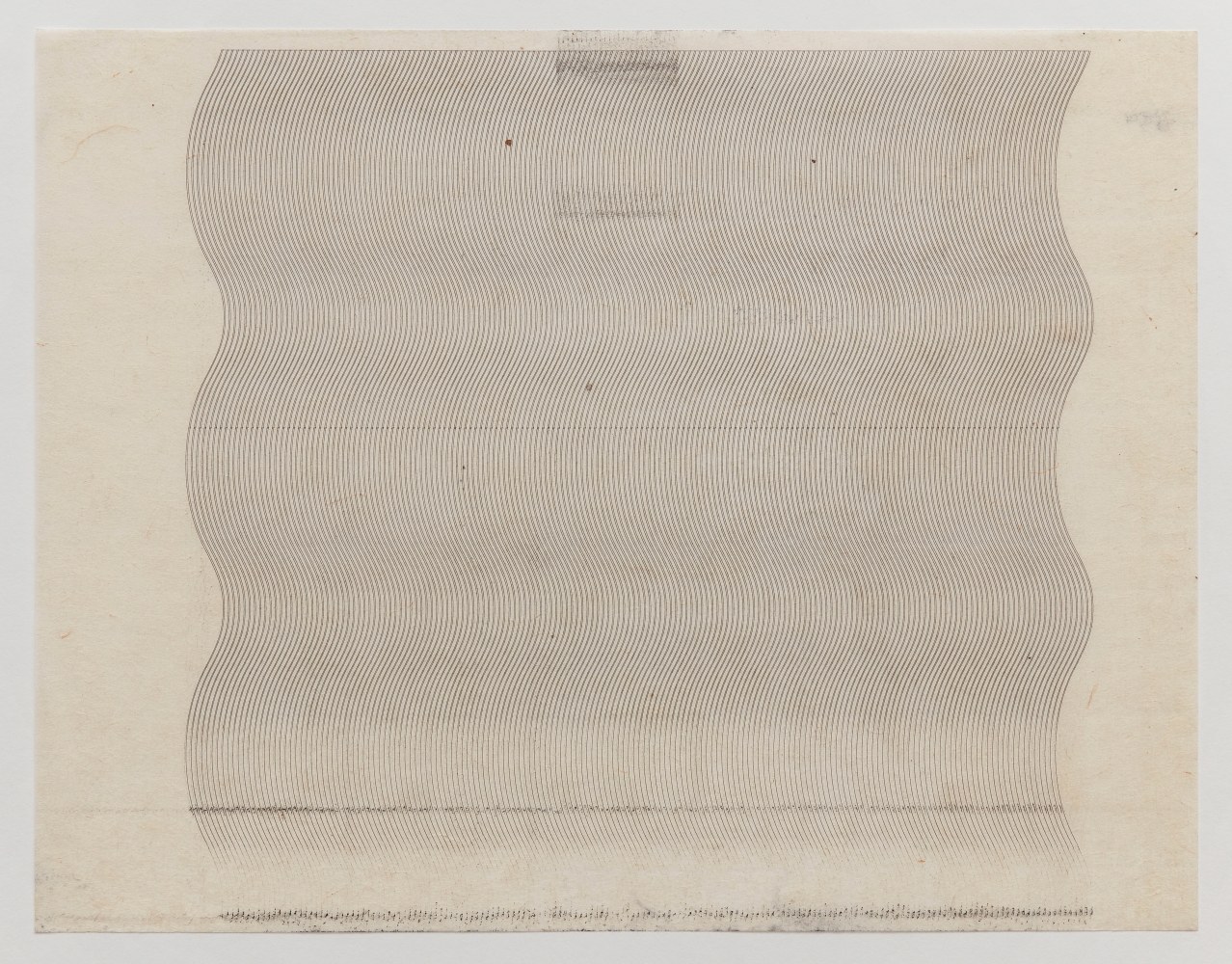 Marsha Cottrell Untitled (Wavy), 2021 Laser toner on paper, unique Framed Dimensions: 14 3/8 x 16 7/8 x 1 3/8 inches 36.5 x 42.9 x 3.5 cm Paper Dimensions: 8 1/2 x 11 inches 21.6 x 27.9 cm