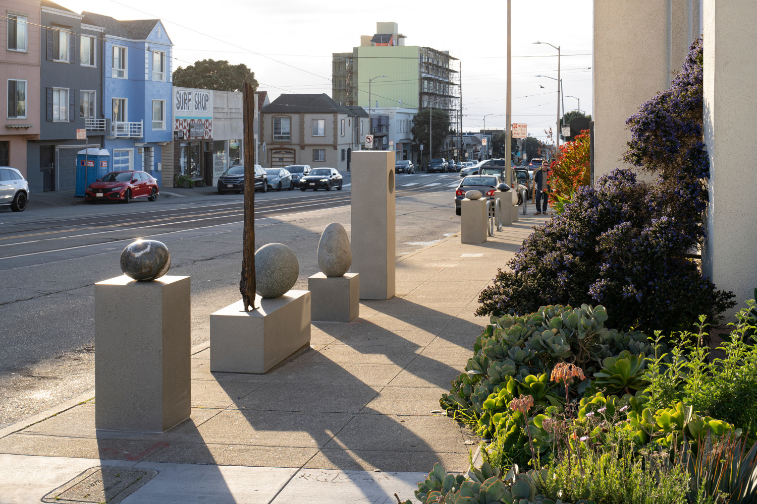 Jesse Schlesinger Pacific Transit, 2024 Concrete, stone and bronze Site-specific artwork commissioned by the City and County of San Francisco through the San Francisco Arts Commission