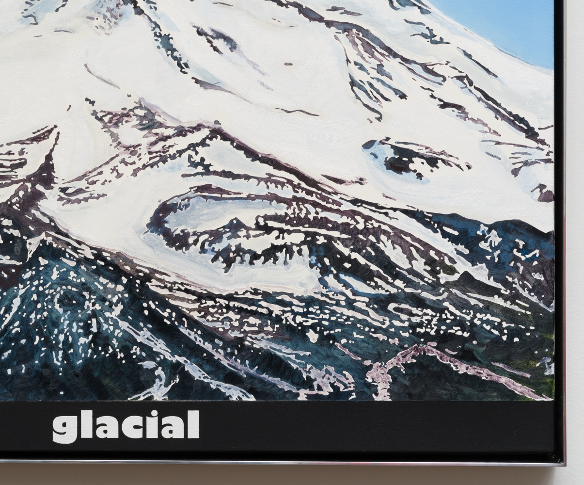 Rob Reynolds &quot;Mount Shasta&quot;, 2021, Oil, alkyd and acrylic polymer paint on canvas in welded aluminum artist's frame, Framed Dimensions: 24 3/4 x 30 3/4 inches