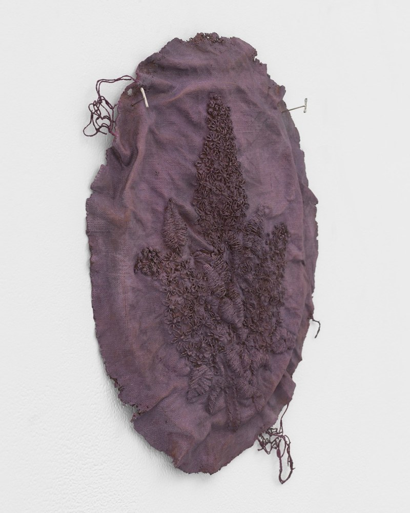 Jessie Henson Monument (lilac), 2024 Unique Bronze with patina and Caplain 20k gold leaf 13 1/2 x 9 1/2 x 1 1/4 inches 34.3 x 24.1 x 3.2 cm