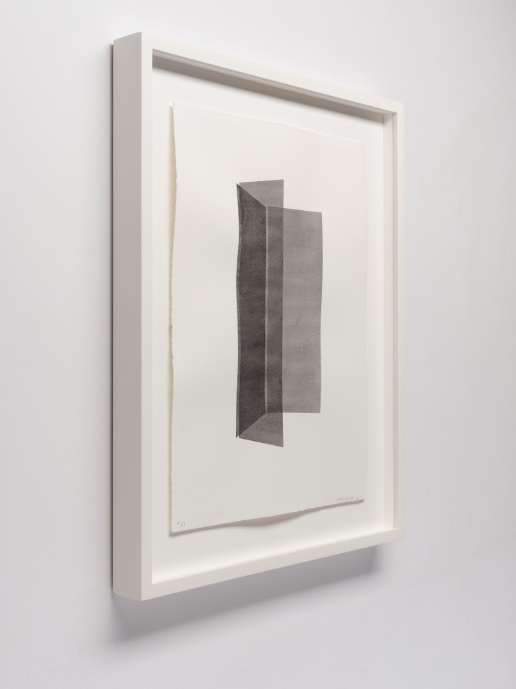 Kate Shepherd Grey, Standing Box, #33, 2022 Watercolor on Arches paper Framed Dimensions: 18 7/8 x 15 1/8 x 1 1/2 inches 47.9 x 38.4 x 3.8 cm