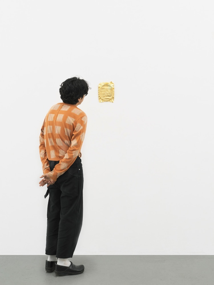 Jessie Henson Monument (tear), 2024 Unique Bronze with 18K and 23.75K gold leaf 8 1/4 x 6 1/4 x 1 inches 21 x 15.9 x 2.5 cm