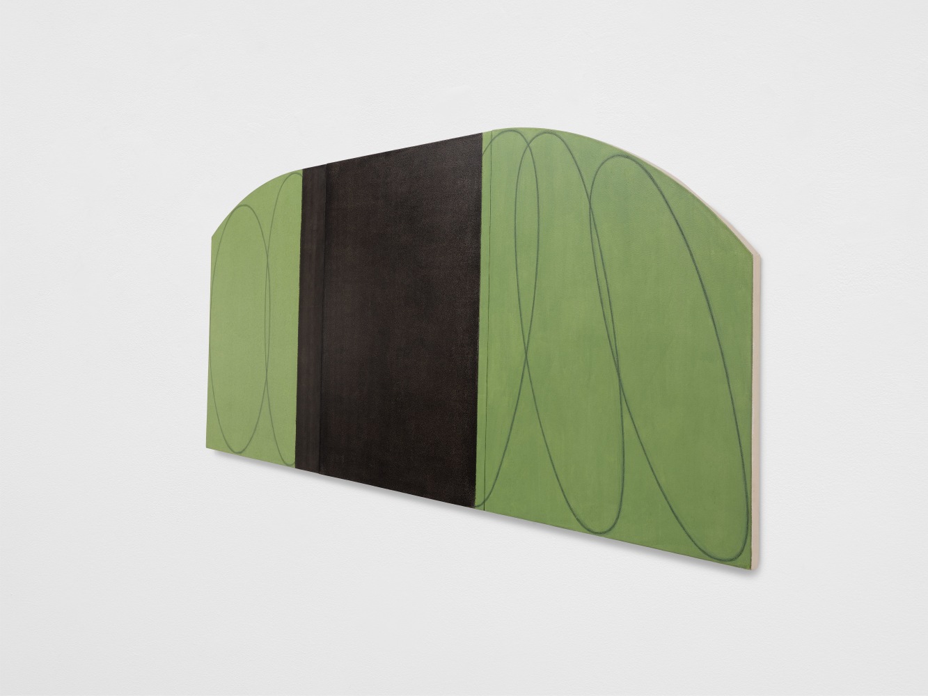 Robert Mangold Green/Black Zone Painting, 1997 Acrylic and black pencil on canvas 45 x 99 inches 114.3 x 251.5 cm