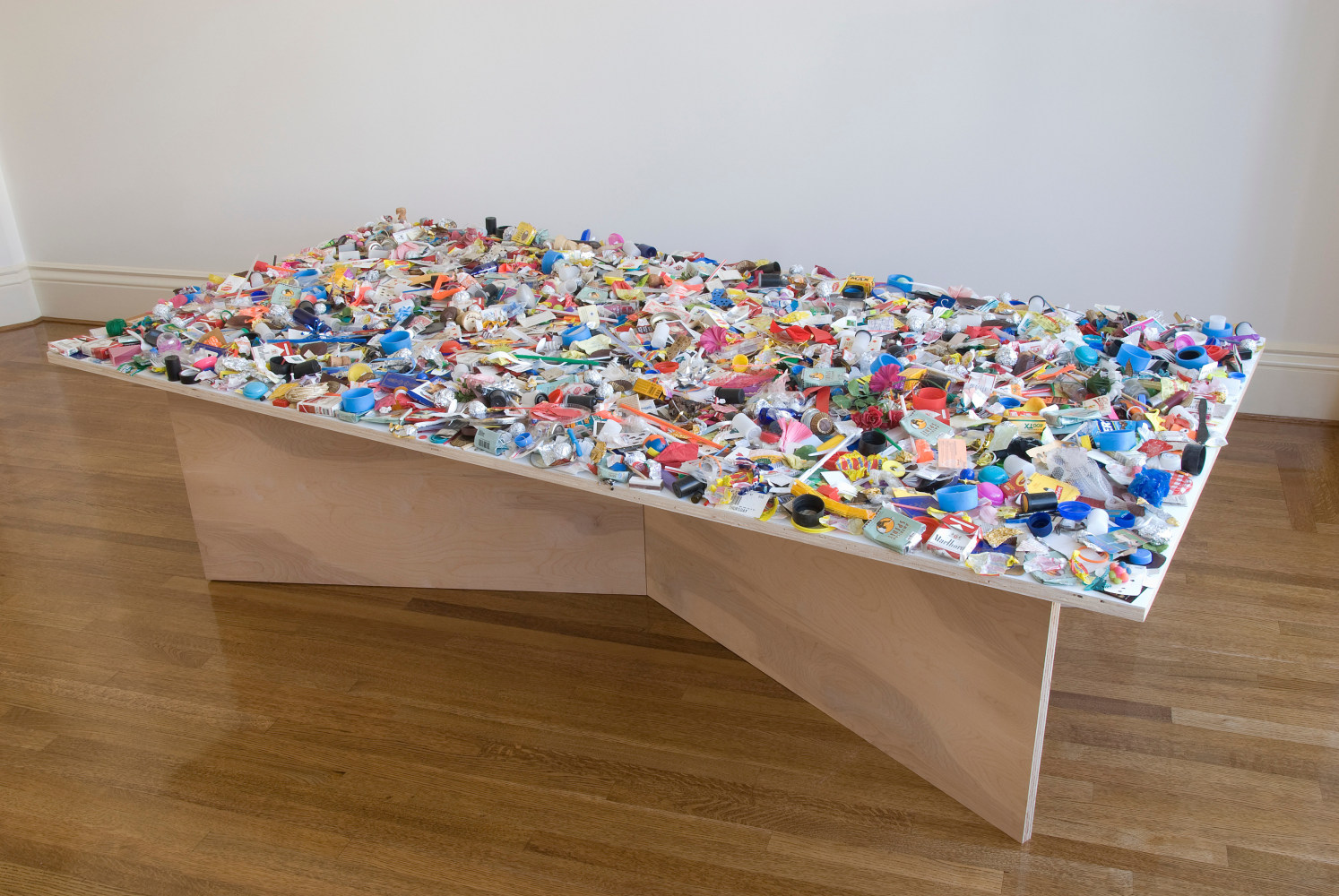 Tony Feher (Same), 2008 Accumulated material to be spread evenly on a painted surface 48 x 96 x 2 inches overall 121.9 x 243.8 x 5.1 cm overall