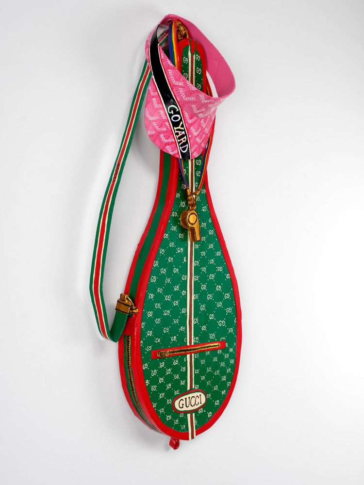 Libby Black Deuce, 2016 Paper, paint, and glue 36 x 16 x 6 inches 91.4 x 40.6 x 15.2 cm