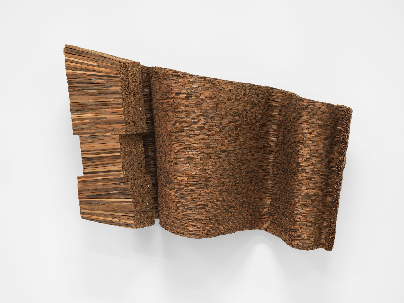 Leonardo Drew Number 67S, 2018 Wood 28 x 42 x 19 inches 71.1 x 106.7 x 48.3 cm