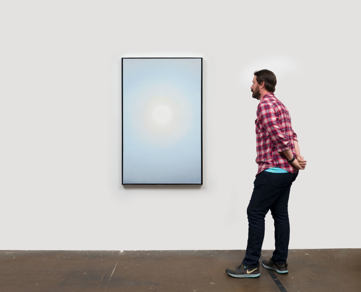 Rob Reynolds &quot;ONE&quot;, 2020, Oil, alkyd and acrylic polymer paint on canvas in welded aluminum artist's frame, Framed Dimensions: 48 3/4 x 30 x 2 inches