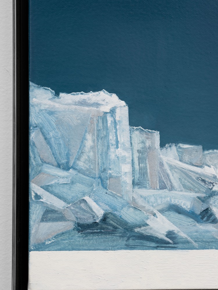 Rob Reynolds &quot;Northwest Passage (HMS Terror)&quot;, 2017, Oil, alkyd and acrylic polymer paint on canvas in welded aluminum artist's frame, Framed Dimensions: 12 3/4 x 16 3/4 inches