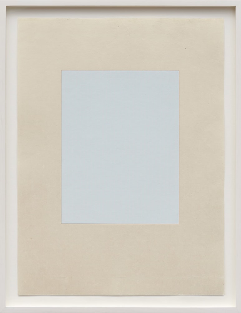 MARSHA COTTRELL Untitled (Light blue with grid), 2022 Archival pigment on digital ground on paper, unique Framed Dimensions: 22 3/8 x 17 3/8 x 1 3/8 inches 56.8 x 44.1 x 3.5 cm Paper Dimensions: 20 x 15 inches 50.8 x 38.1 cm