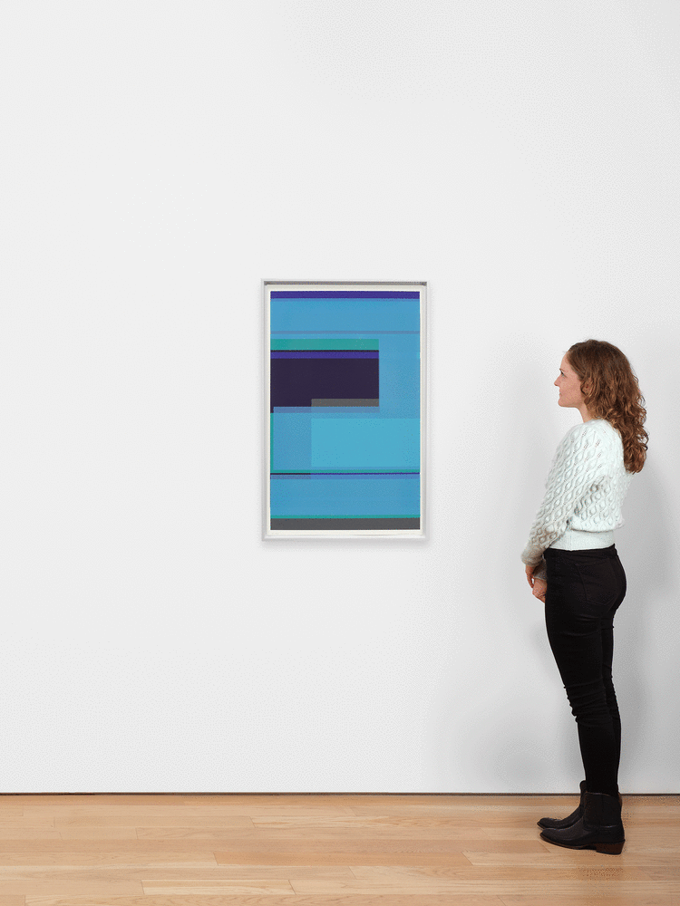 ALT="Kate Shepherd  News of This Day #51, 2021  Screen print on coventry rag paper  Unique  Framed Dimensions:  41 x 26 inches  104.1 x 66 cm"