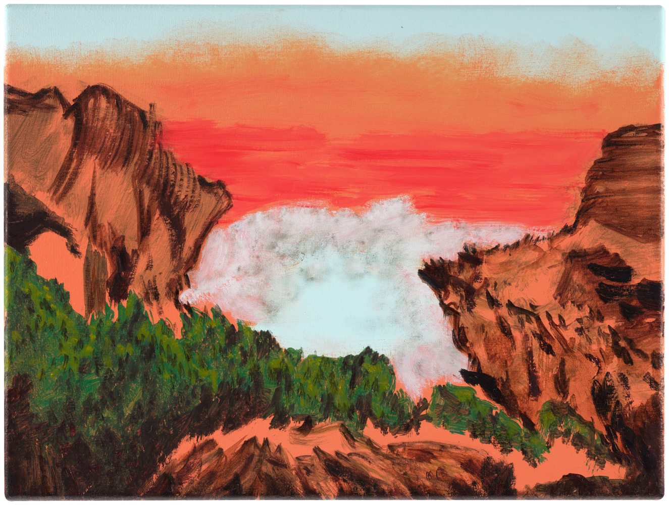 Caragh Thuring Hot Rocks, 2024 Acrylic gesso, pigment and oil on linen 11 3/4 x 15 3/4 inches 30 x 40 cm