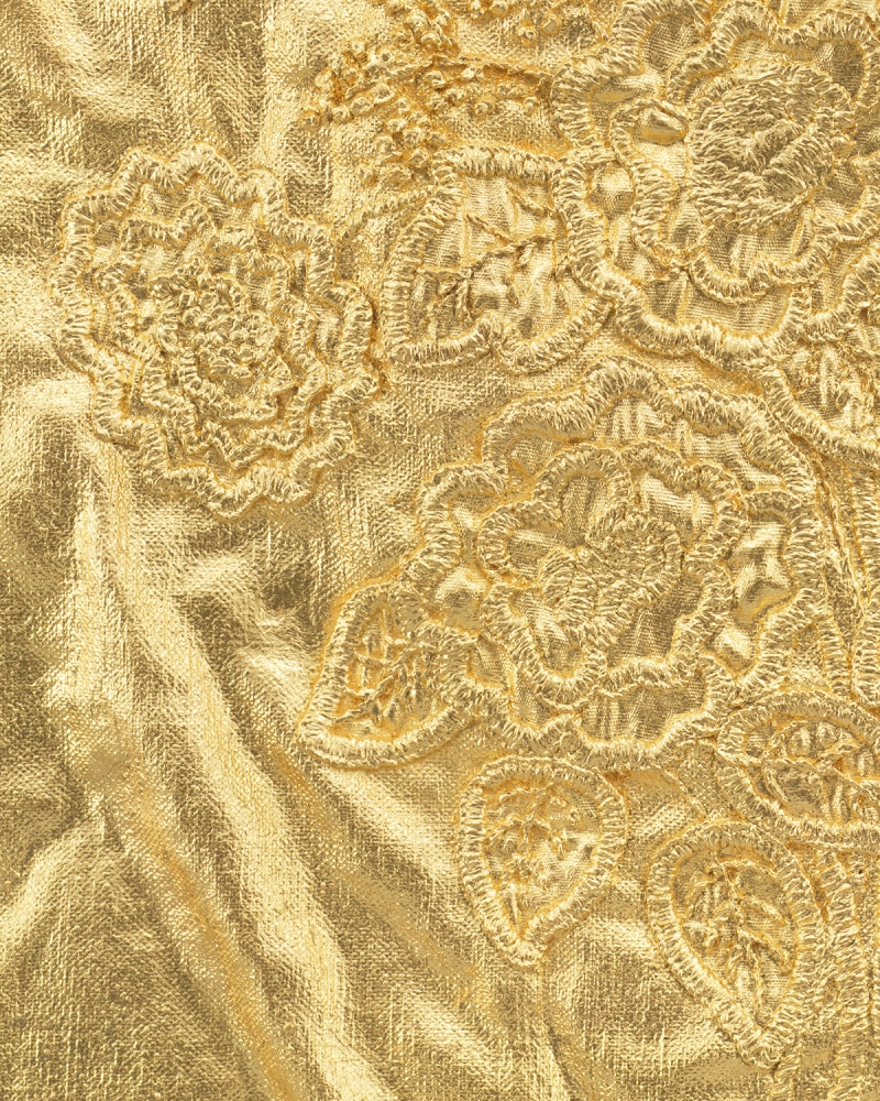 Jessie Henson Monument (laces), 2024 Inscribed on the verso with the artist's signature, name and date Unique Bronze with 23.75K gold leaf 15 x 11 x 1 1/2 inches 38.1 x 27.9 x 3.8 cm