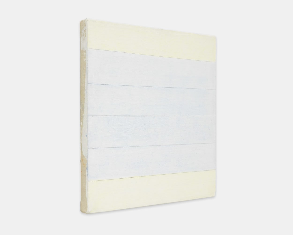 Agnes Martin Untitled, circa 1995-1999 Gesso, acrylic and graphite on linen Framed Dimensions: 12 13/16 x 12 11/16 inches 32.5 x 32.2 cm Image Dimensions: 12 x 12 inches 30.5 x 30.5 cm