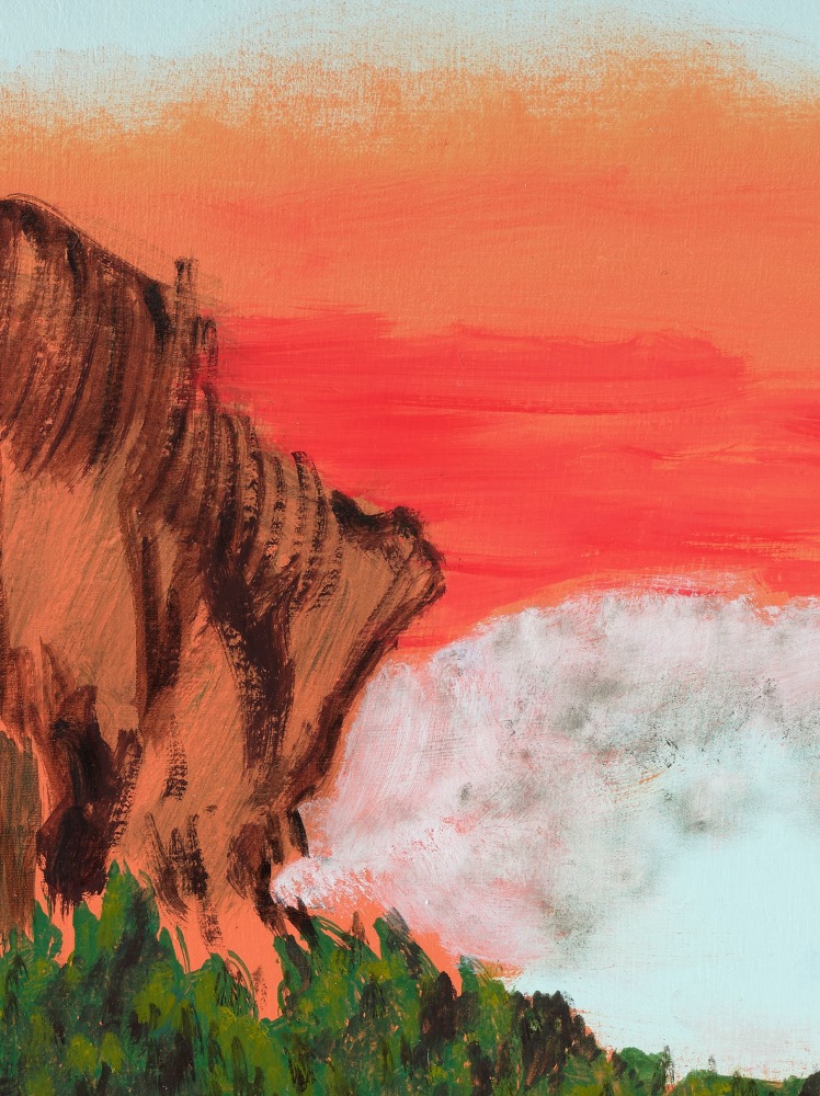 Caragh Thuring Hot Rocks, 2024 Acrylic gesso, pigment and oil on linen 11 3/4 x 15 3/4 inches 30 x 40 cm