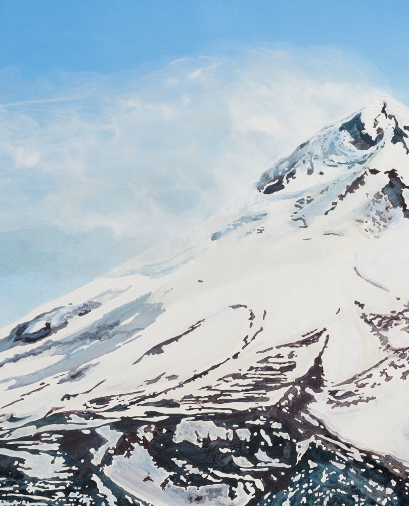 Rob Reynolds &quot;Mount Shasta&quot;, 2021, Oil, alkyd and acrylic polymer paint on canvas in welded aluminum artist's frame, Framed Dimensions: 24 3/4 x 30 3/4 inches