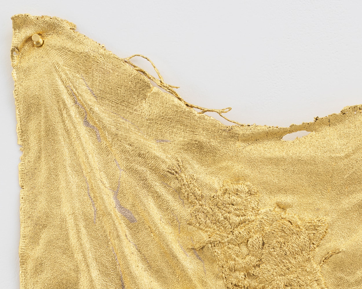 Jessie Henson Monument (rose), 2024 Unique Bronze with 22k and 23.75K gold leaf 27 3/4 x 19 1/2 x 1 1/4 inches 70.5 x 49.5 x 3.2 cm