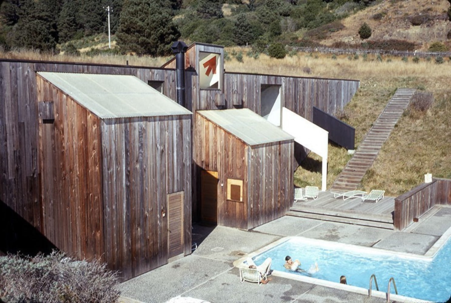 Barbara Stauffacher Solomon with Sea Ranch Logo and Supergraphic, 1965
