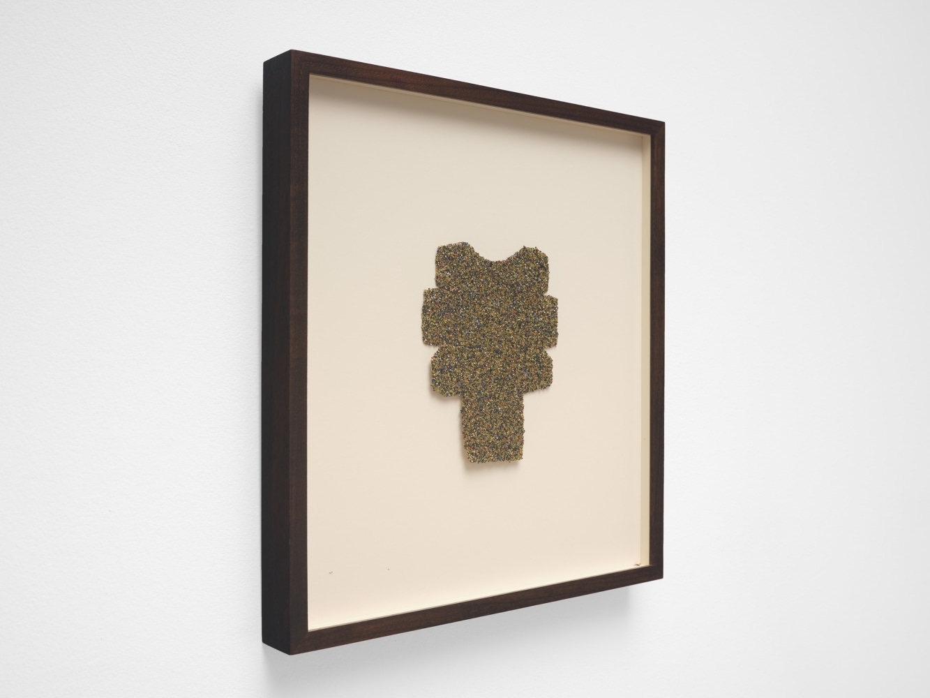 Tony Feher Golden Joy, 2012 Glitter and spray adhesive on unfolded box 6 1/2 x 5 1/4 inches 16.5 x 13.3 cm
