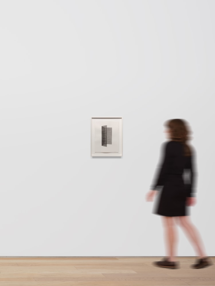 Kate Shepherd Grey, Standing Box, #33, 2022 Watercolor on Arches paper Framed Dimensions: 18 7/8 x 15 1/8 x 1 1/2 inches 47.9 x 38.4 x 3.8 cm