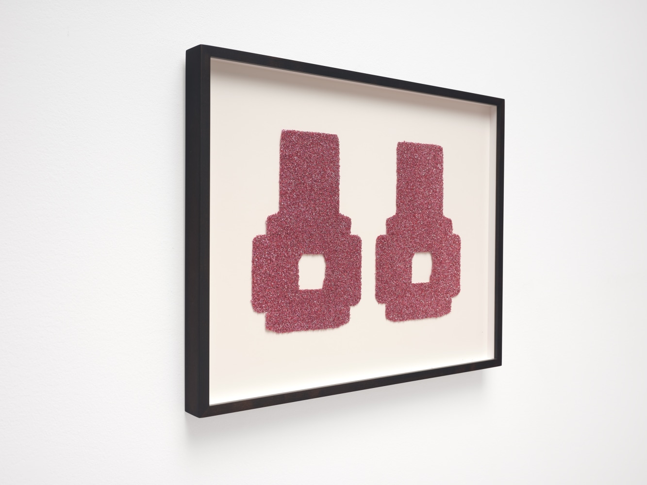 Tony Feher Gay Pair #1, 2003 Signed on verso Glitter and spray adhesive on unfolded boxes Diptych Framed Dimensions: 21 1/4 x 16 3/4 inches 42.5 x 54 cm