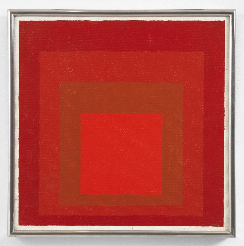 Josef Albers
Study for Homage to the Square: R-I d-4, 1970
Oil on masonite
16 x 16 inches
40.6 x 40.6 cm