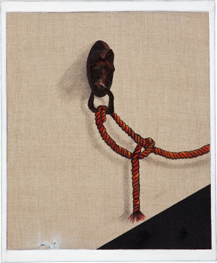 Caragh Thuring Rope, 2013 Oil, gesso and graphite on linen 18 1/4 x 15 inches 46.5 x 38 cm