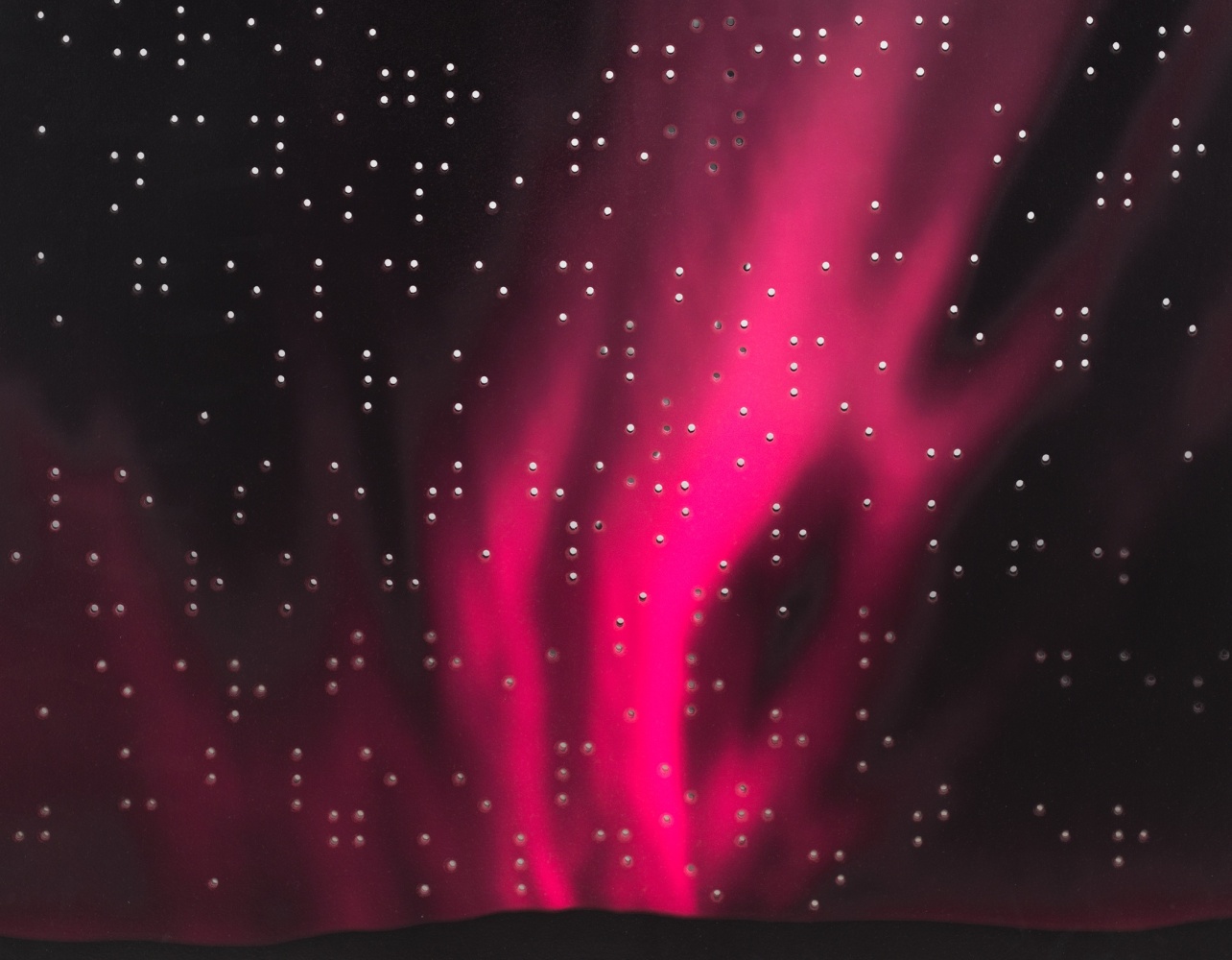 Teresita Fernández Night Writing (Beau Sancy), 2011 Colored and shaped paper pulp with inkjet assembled with mirror Framed Dimensions: 56 x 46 inches 142.2 x 116.8 cm Edition 1 of 1, with 1 AP