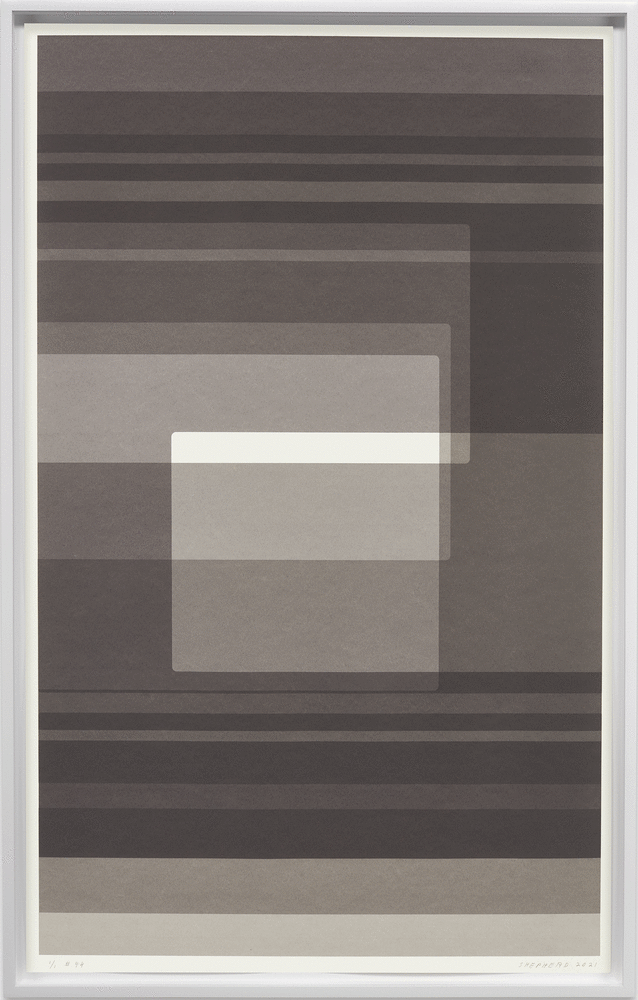 ALT="Kate Shepherd  , 2021  Screen print on coventry rag paper, unique  40 x 25 inches"