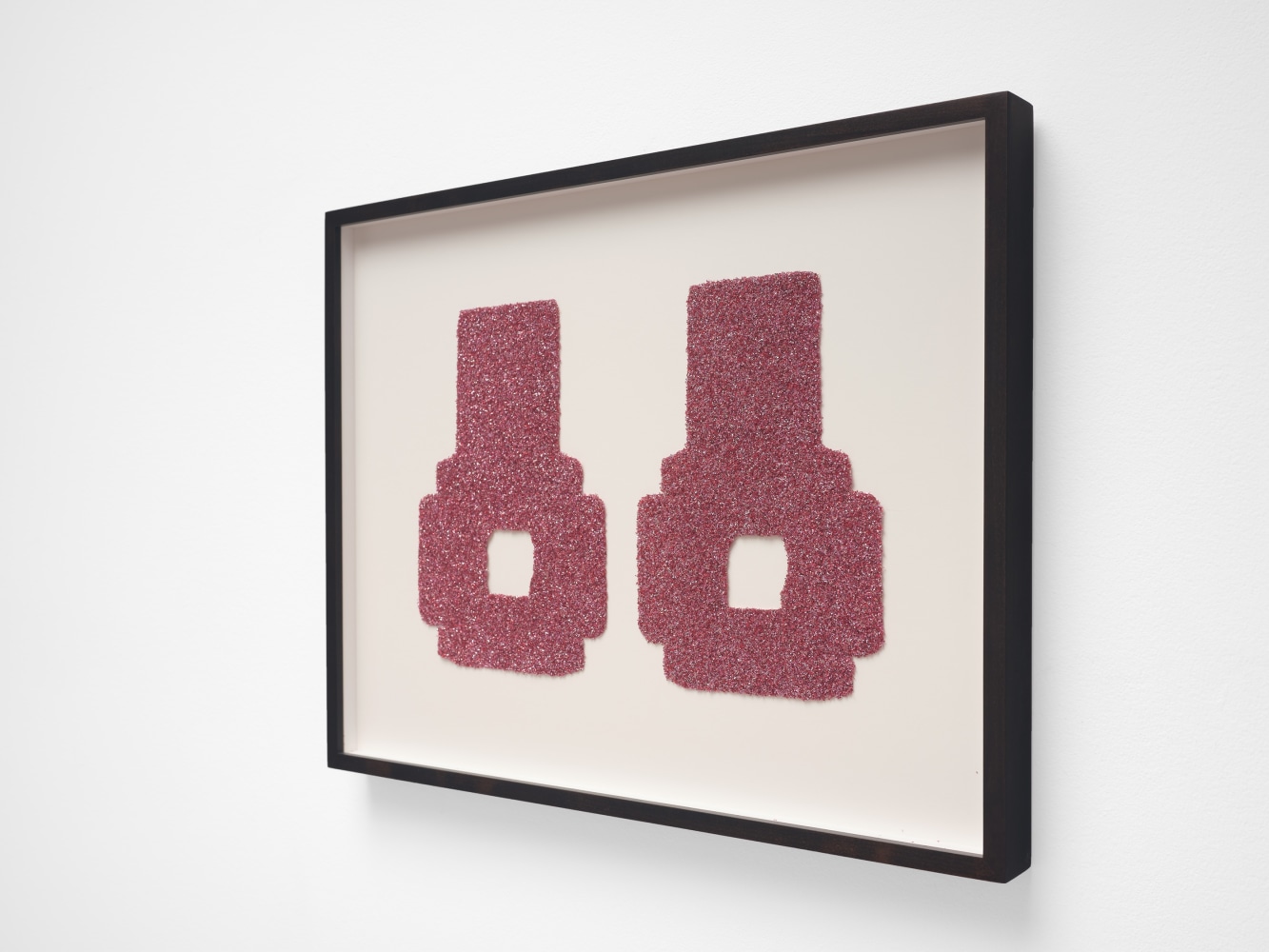 Tony Feher Gay Pair #1, 2003 Signed on verso Glitter and spray adhesive on unfolded boxes Diptych Framed Dimensions: 21 1/4 x 16 3/4 inches 42.5 x 54 cm