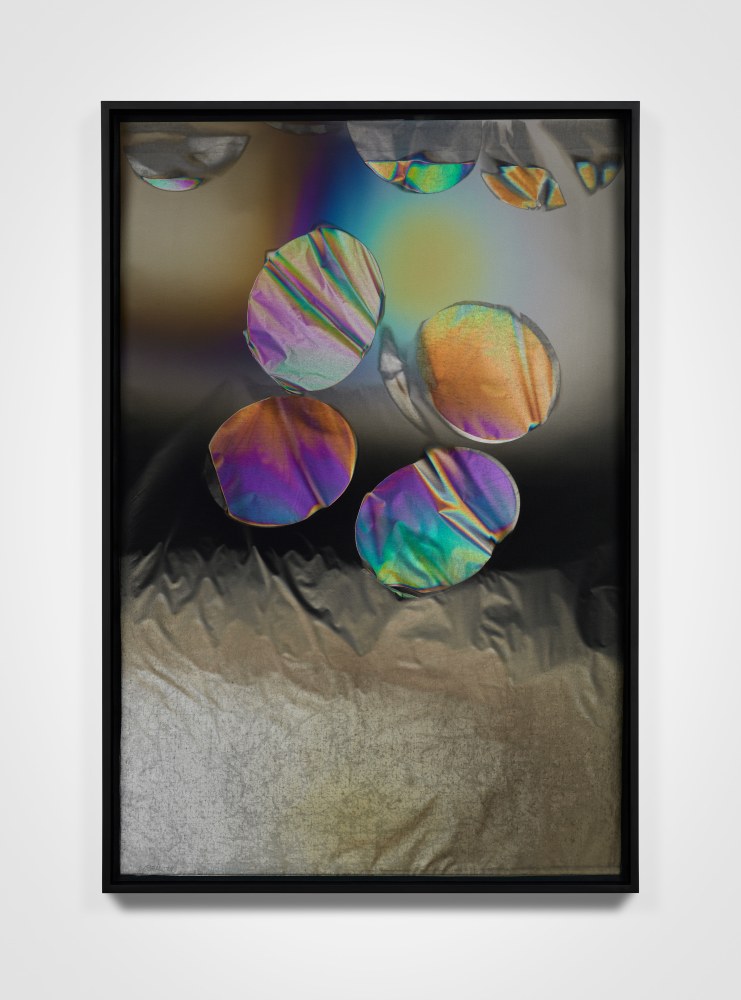 Larry Bell
Solar Study 82A, 2024
Mixed media with aluminum and silicon monoxide mounted on canvas
Framed Dimensions:
62 1/4 x 42 1/4 x 4 inches
158.1 x 107.3 x 10.2 cm
Artwork Dimensions:
60 7/8 x 40 3/4 inches
154.6 x 103.5 cm