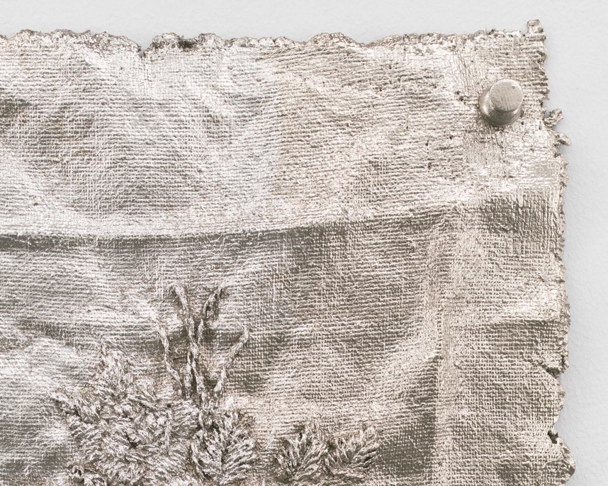 Jessie Henson Monument (charm), 2024 Unique Bronze with Caplain 20k gold and palladium leaf 8 1/4 x 6 x 1 inches 21 x 15.2 x 2.5 cm