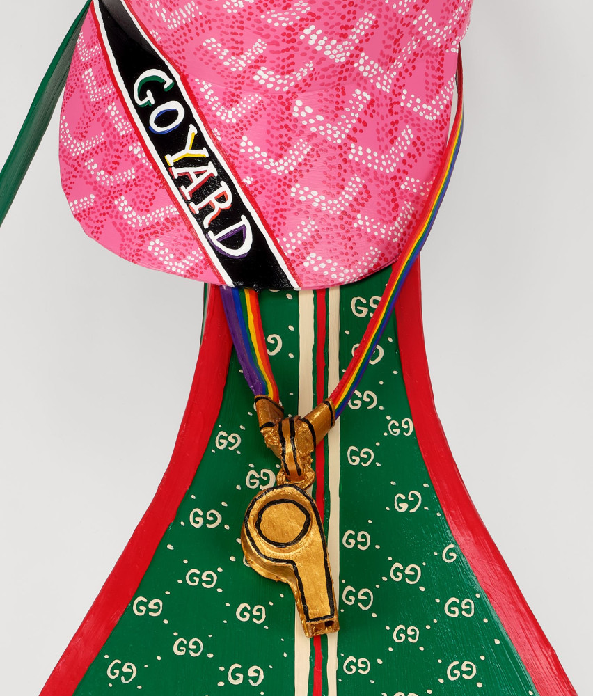 Libby Black Deuce, 2016 Paper, paint, and glue 36 x 16 x 6 inches 91.4 x 40.6 x 15.2 cm