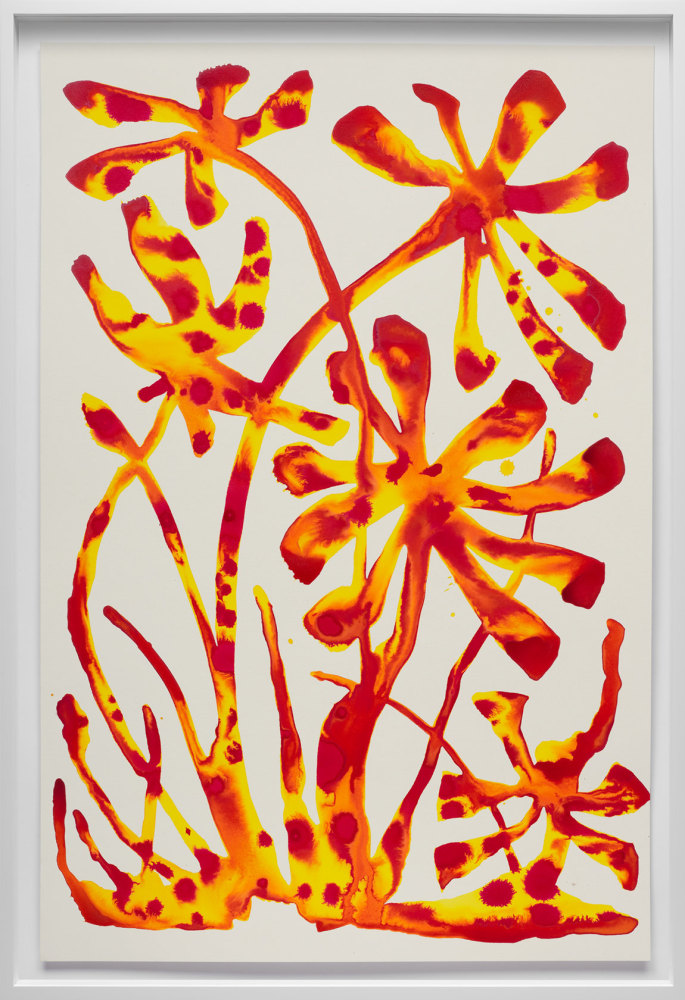 Saif Azzuz matter of time til it burns, 2022 Shellac and pigment on board Framed Dimensions: 34 x 24 1/8 x 2 inches 86.4 x 61.3 x 5.1 cm Paper Dimensions: 30 x 20 1/8 inches 76.2 x 51.1 cm