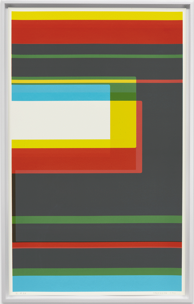ALT="Kate Shepherd, News of This Day #48, 2021, Screen print on coventry rag paper, unique  40 x 25 inches"